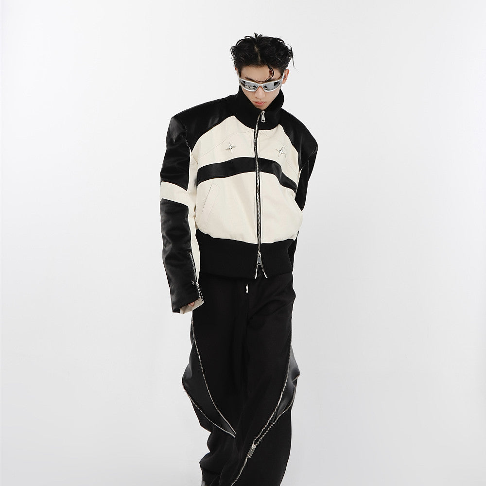 Men's Short Thickened Leather Jacket