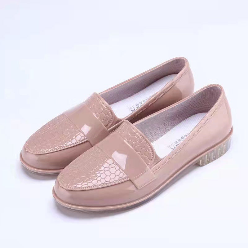 Fashion Women's Plastic Low Top Rain Boots