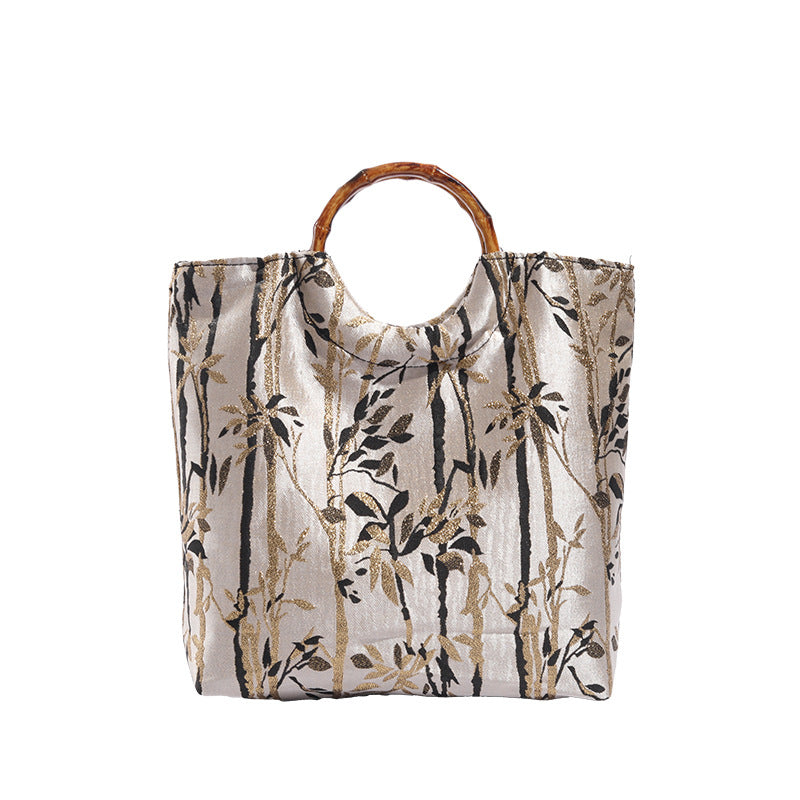 Chinese Style Traditional Ink Bamboo Handbag