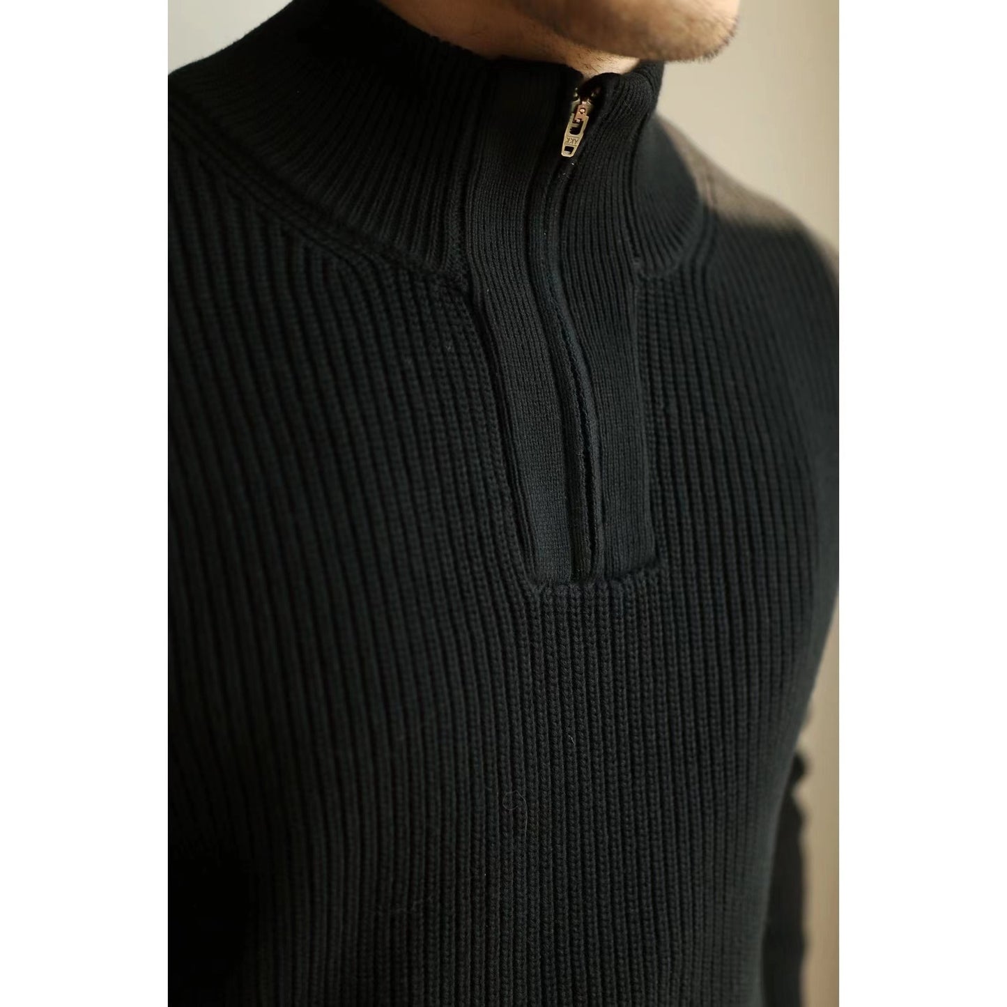 Ami Kaji Semi-turtleneck Fashion European Sweater