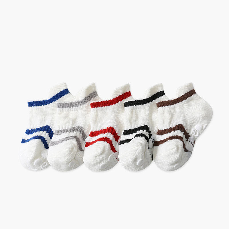 Baby's Three-dimensional Glue Anti-stripping Low-top Boat Socks