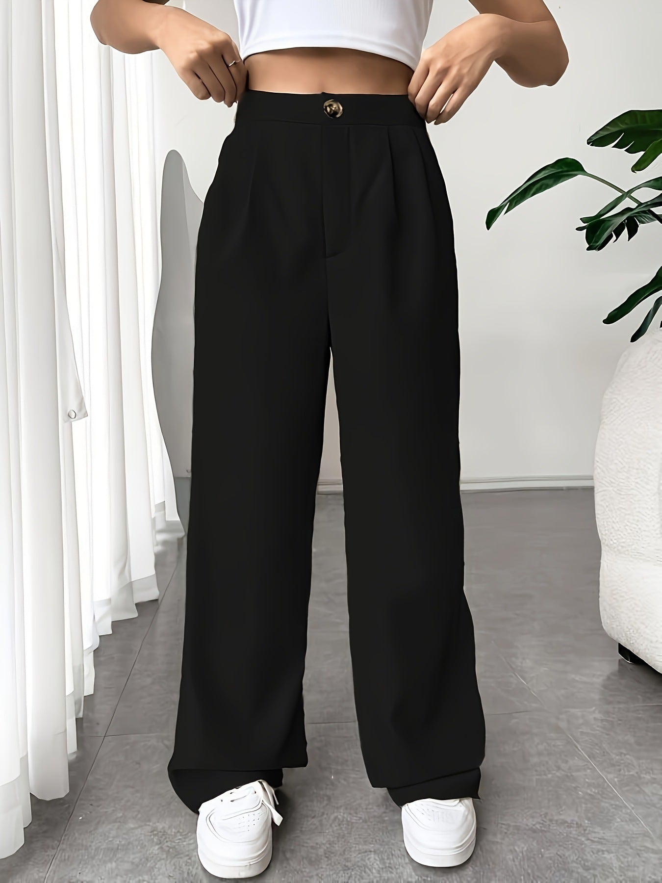 Suit Wide-leg Pants For Women High Waist Drooping Loose