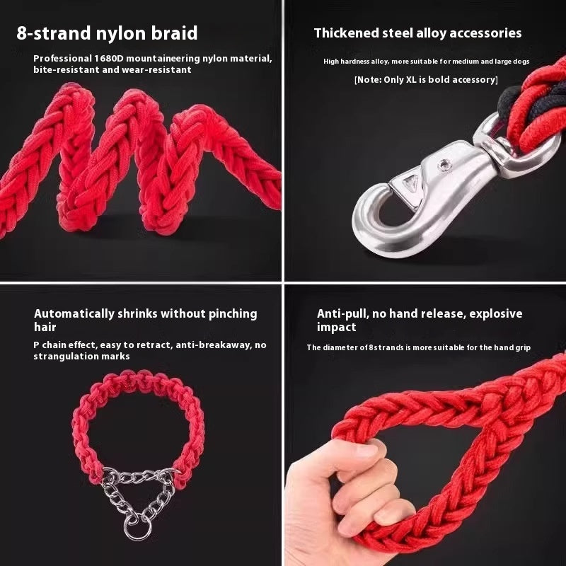 Medium And Large Dog Rope Collar P Chain