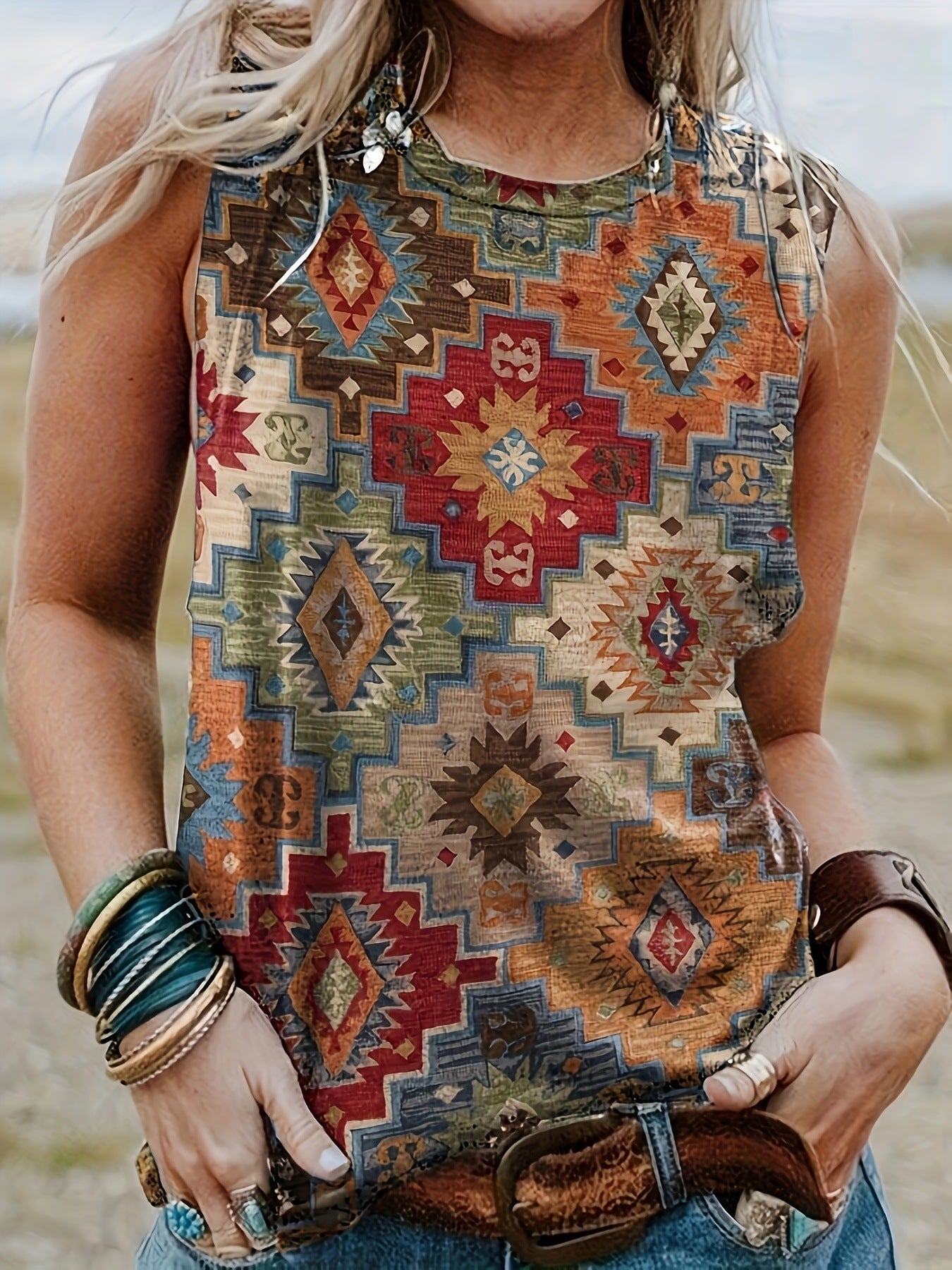 Women's Vest Women's Western Style Summer Digital