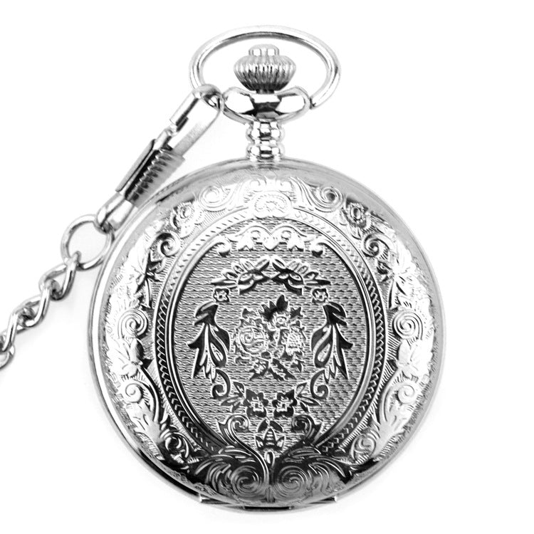 Women's Retro Fashion Flip Hollow Pocket Watch