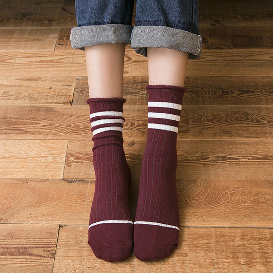 Women's Cotton Socks Japanese Academic Style
