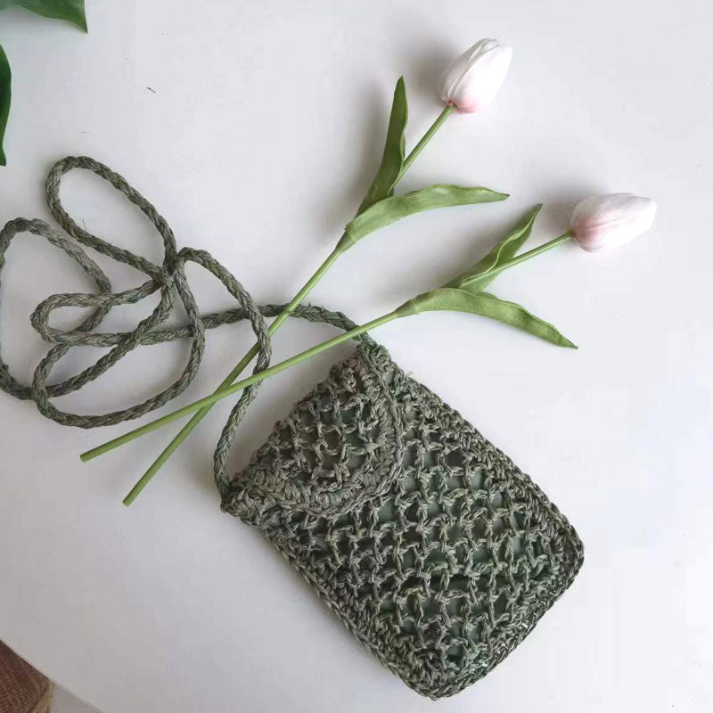 Pure Handmade Woven Hollow Crossbody Bag