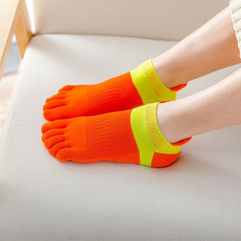 Ladies' Short Cotton Toe Socks
