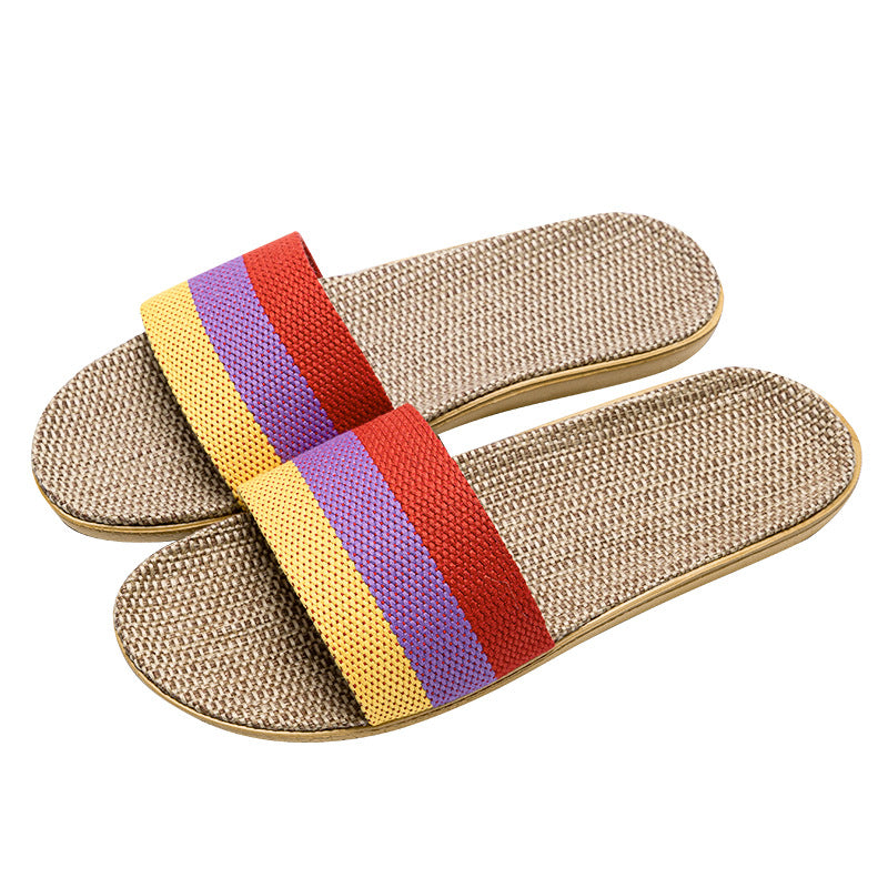 Linen Slippers Deodorizing Sweat-absorbing And Quiet