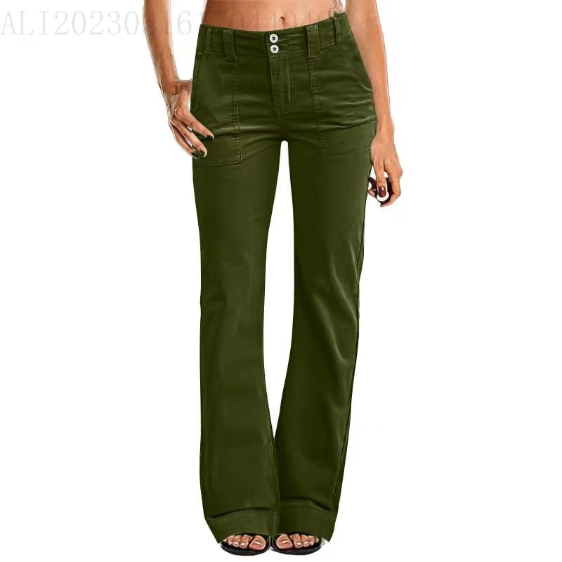 Lightweight Sports Pants Zipper Pocket Exercise Workout Pants