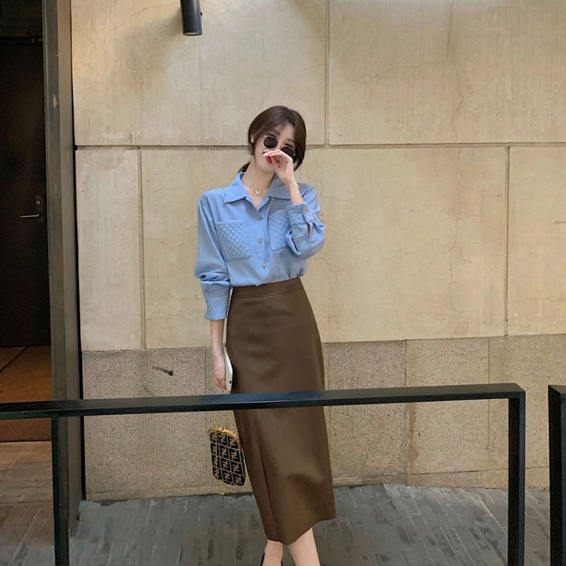 Women's Fashion Temperament Sheath High Waist Skirt