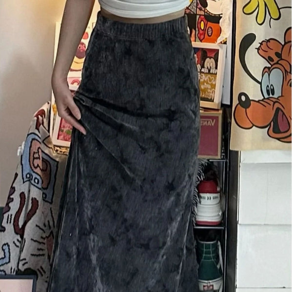 New Chinese Retro Tie-dyed Skirt For Women Spring