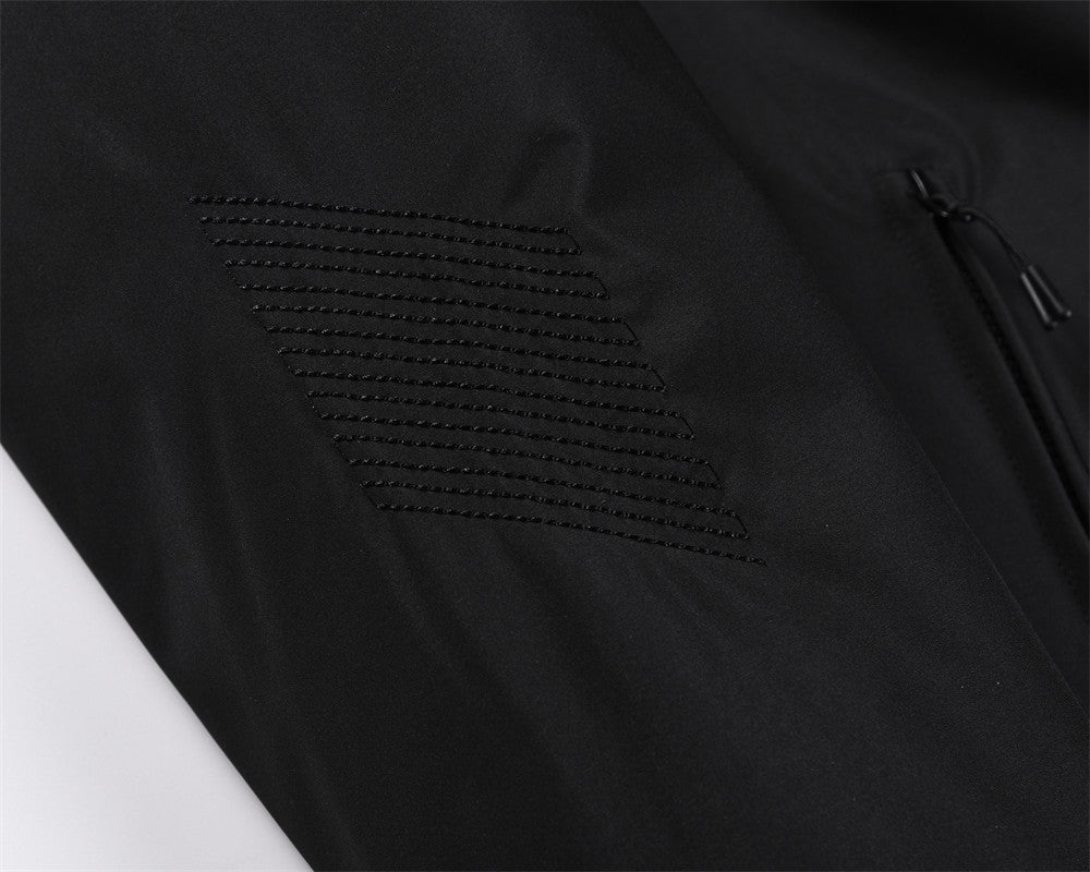 Loose Casual Pocket Zipper Solid Color Stand-up Collar Cotton-padded Coat