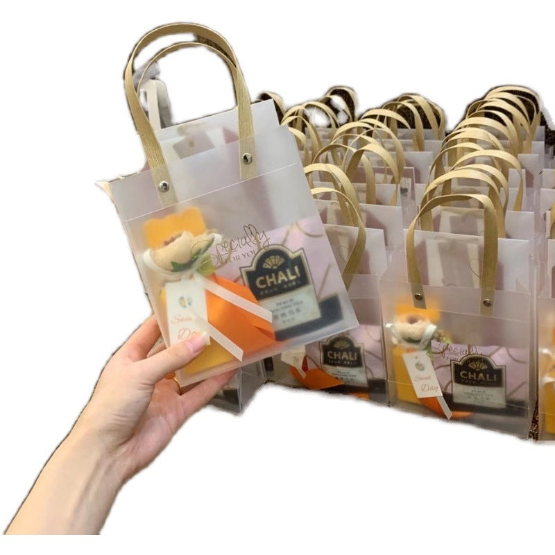 Pvc Transparent Shopping Tote Bag Pp Frosted Plastic