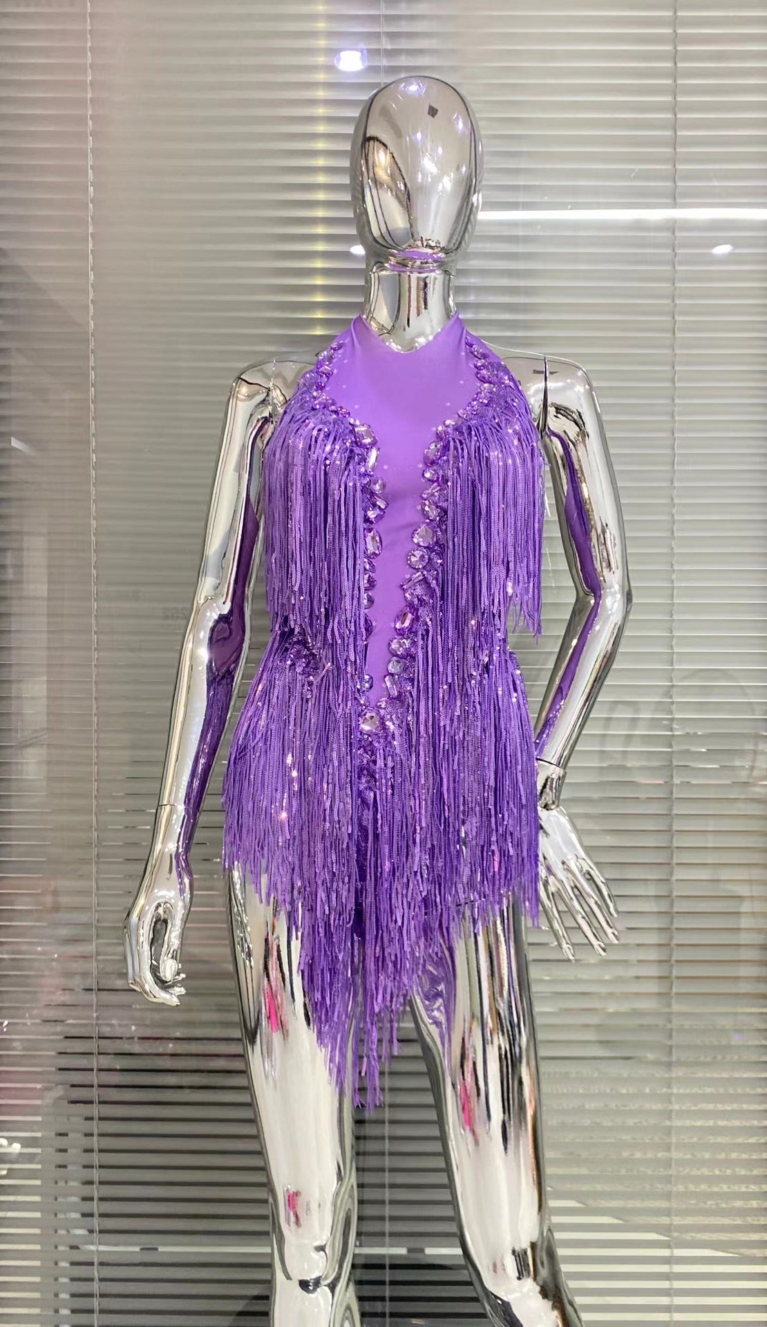 Women's Fashionable Sequins Tassel Rhinestone Tights