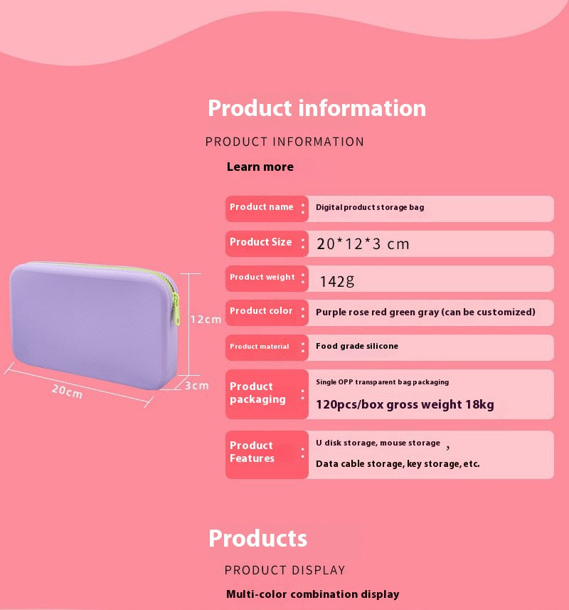 Makeup Brush Wash Bag Good-looking Digital Aunt Towel Storage Bag