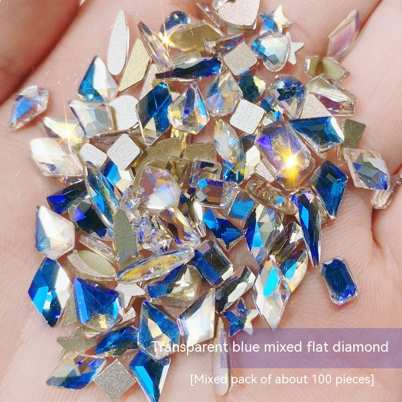 Nail Ornament Mixed 100 Aurora Diamond Phantom Shaped Diamon
