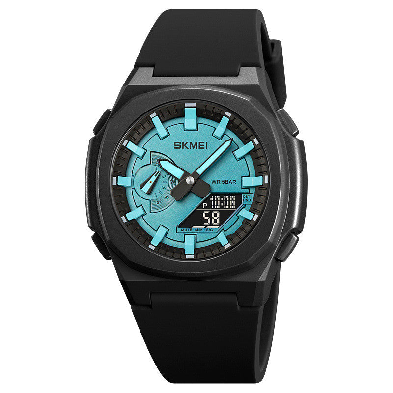 Electronic Watch Middle School Student Commuter Dual-display Watch Luminous Waterproof