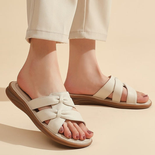 Sommer Flad Plus Size Blød Bund Skridsikker Senesål Blødt Læder Sandaler