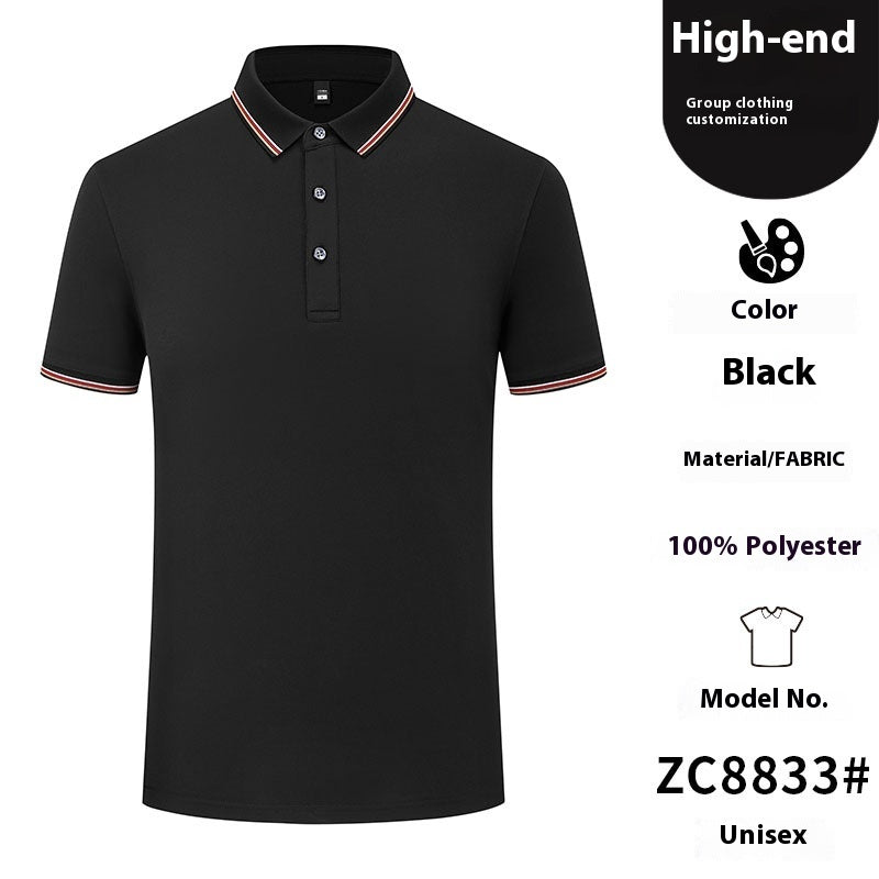 Solid Color Polo Collar T-shirt Blank