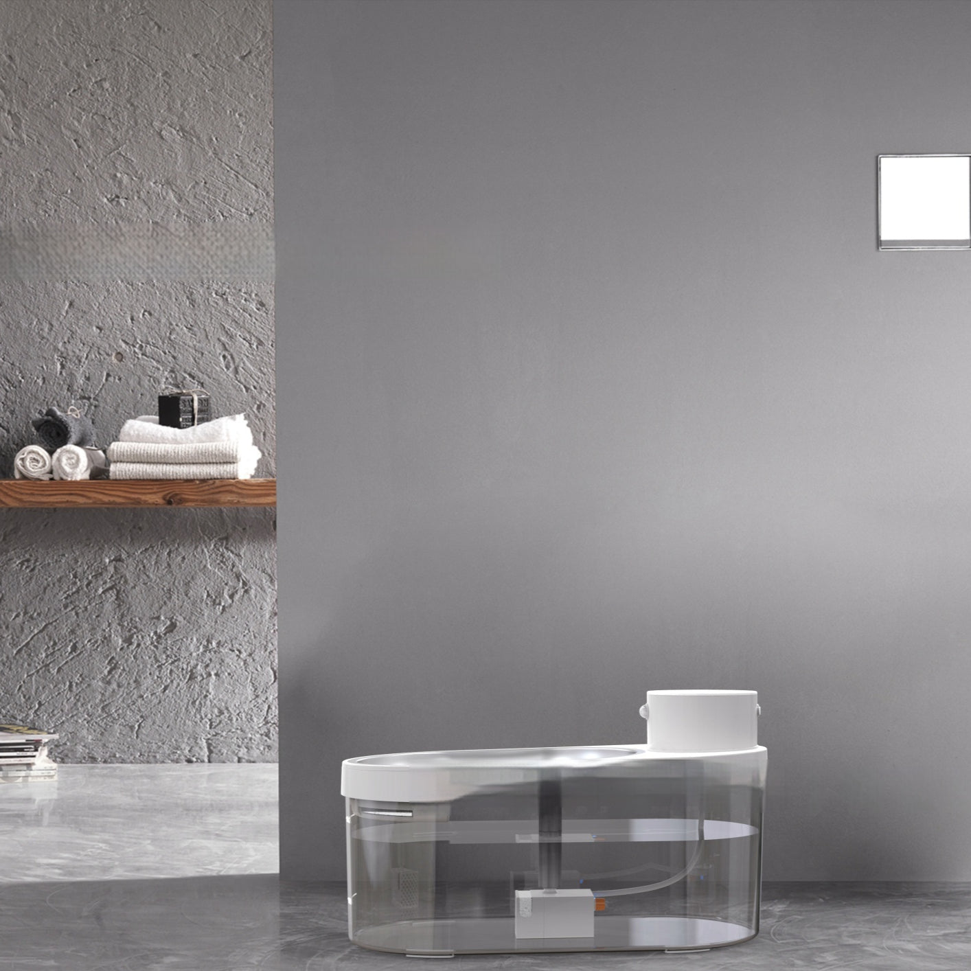 Stainless Steel Pet Water Dispenser Wireless Water And Electricity Separation