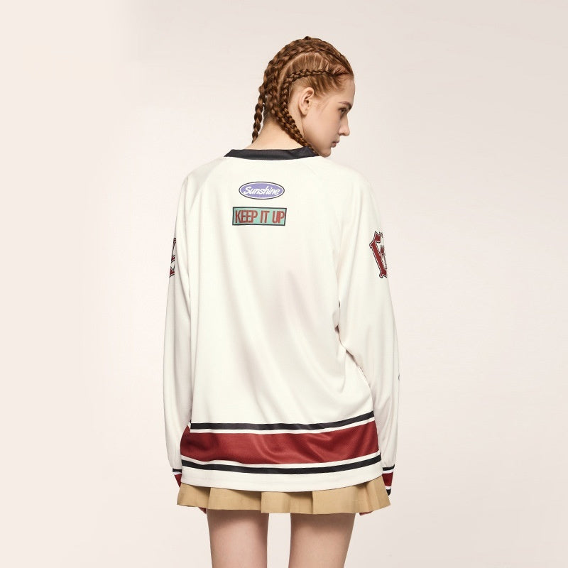 Nr. 69 Digitaltrykt Langærmet T-shirt 4 Efterår Og Vinter Pullover Amerikansk Retro
