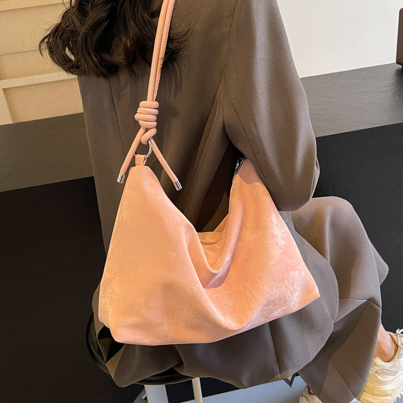 Efterår og vinter crossbody stor kapacitet spandtaske mode all-match høj sans