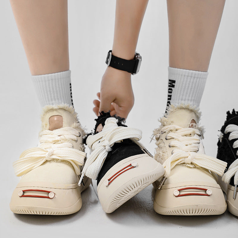 Butterfly Casual Shoes All Match Height Increasing Platform Shoes