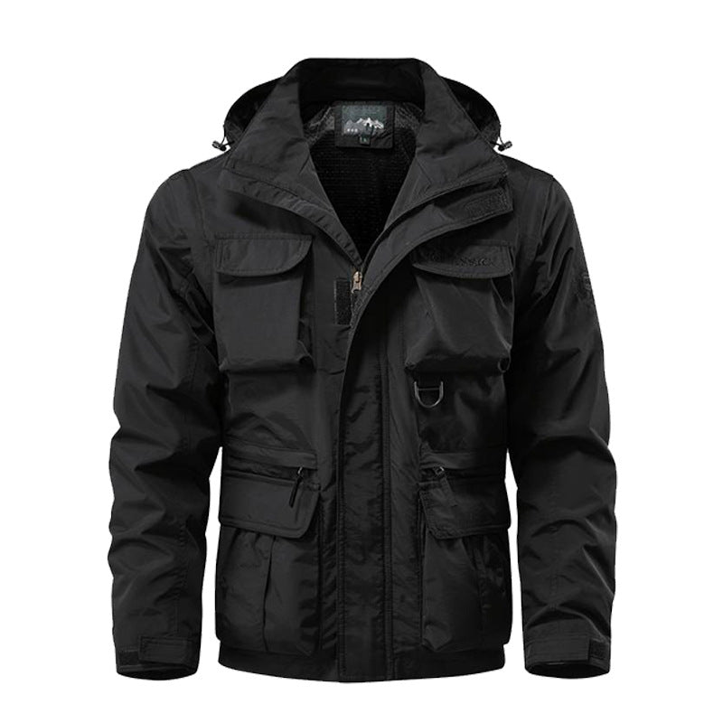 Outdoor Windproof Shell Loose Casual Multi-pocket Workwear Jacket