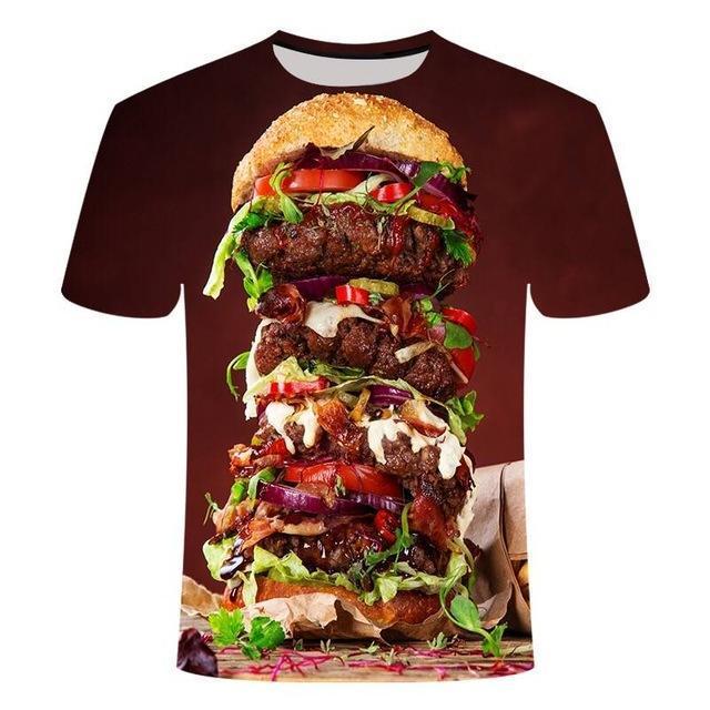 Trendy Beer 3D Digital Printing Men's Round Neck Short Sleeve T-Shirt