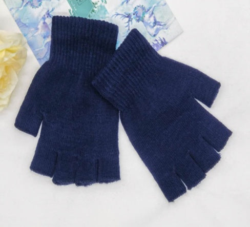 Half Finger Wool Cycling Acrylic Warm Fingerless Gloves