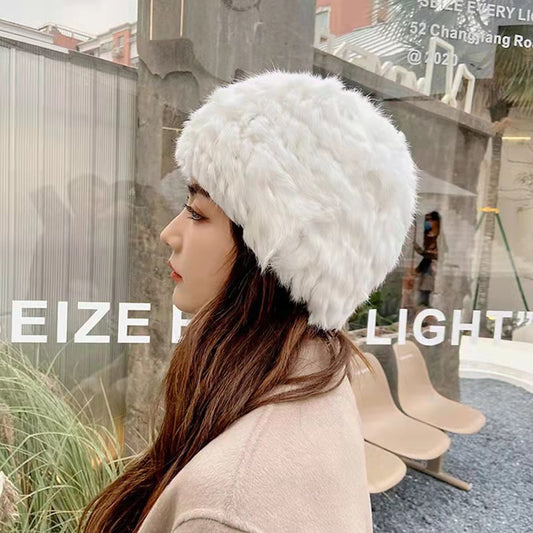Cute Furry Knitted Wool Hat To Show The Face