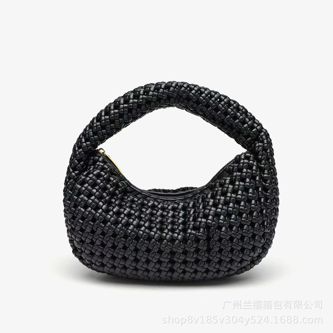 Hand-woven Large Capacity Fashionable Stylish All-match Hand Carrying New Moon Bag