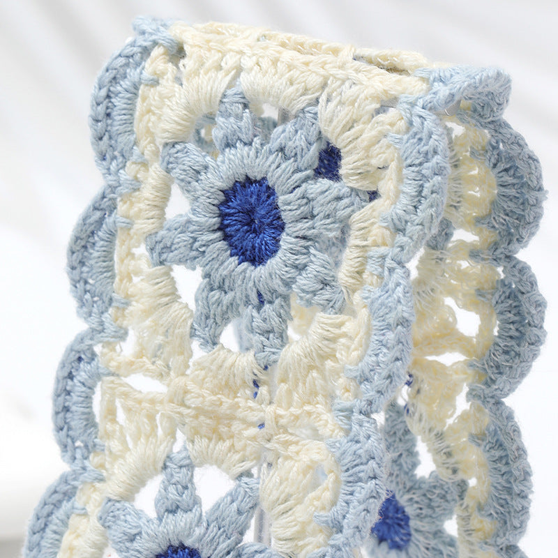 Summer Wide-brimmed Hollow Knitted Headcloth Hair Band