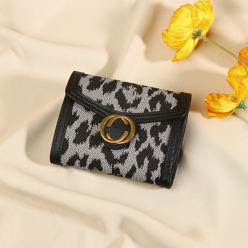 New Leopard Print Women's Wallet Multi-card-slot Coin Purse All-in-one Clutch Card Holder Female