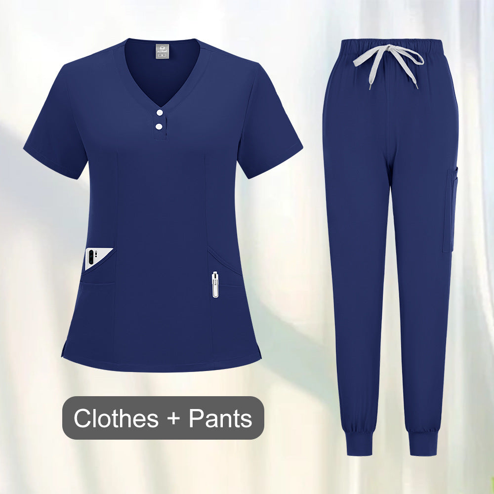 Work Uniform Scrub Top And Pants Nursing Set