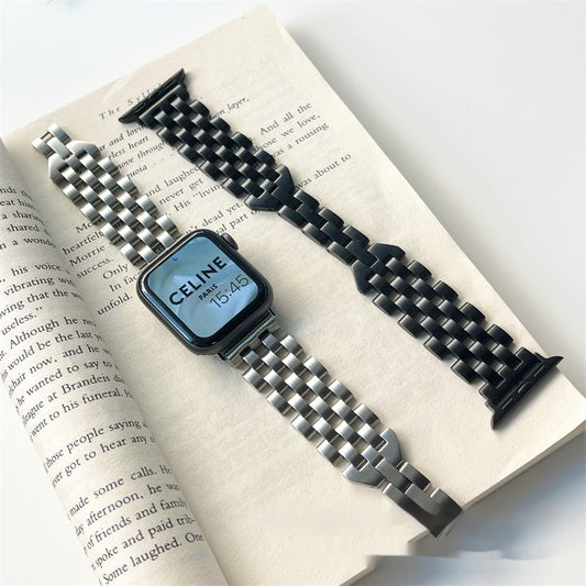 Hollow Five-bead Stainless Steel Metal Strap