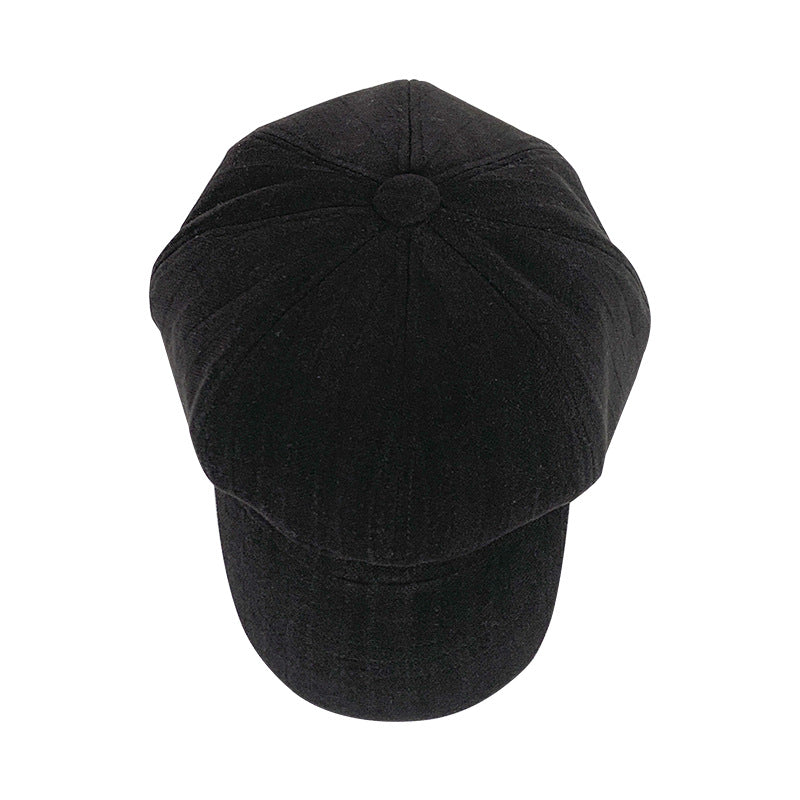 Casual All-match Plaid Cotton Octagonal Hat