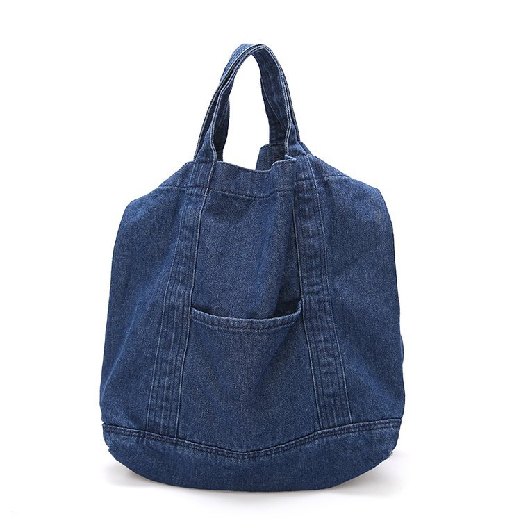 Denim Bag Large Capacity One-shoulder Shopping Bag Messenger Bag Korean Version Of All-match Literary Cloth Bag