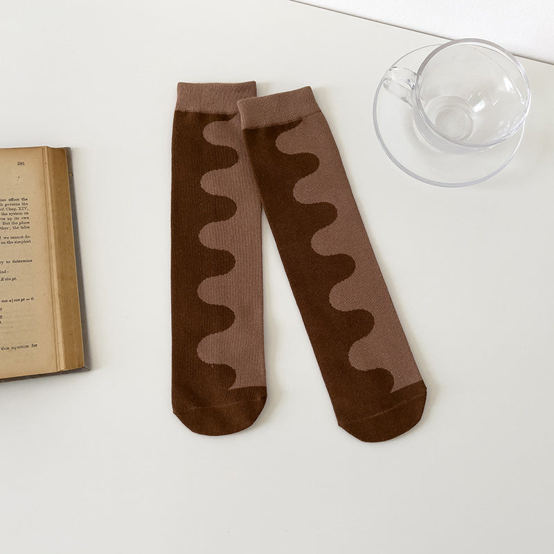 Niche Retro Design Socks Female Cotton Socks South Korea Ins
