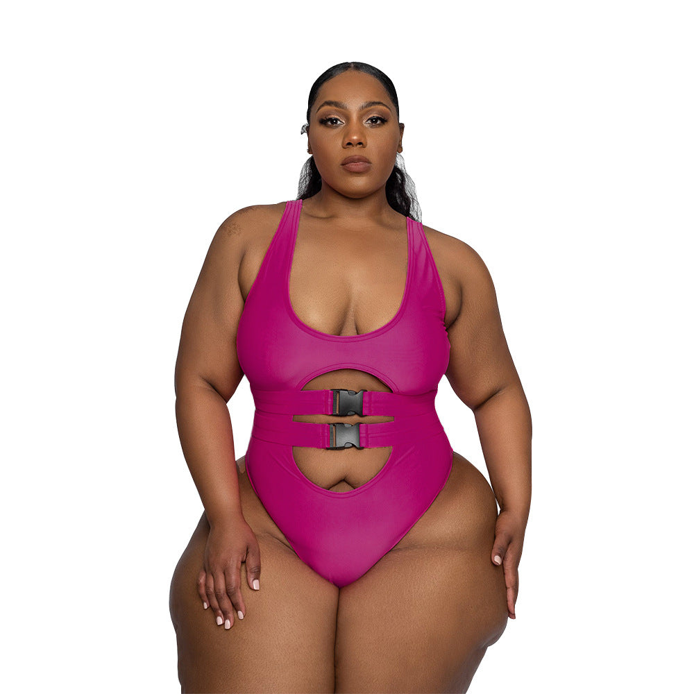 Leopard Bikini Fat Woman Beach Belt Swimsuit