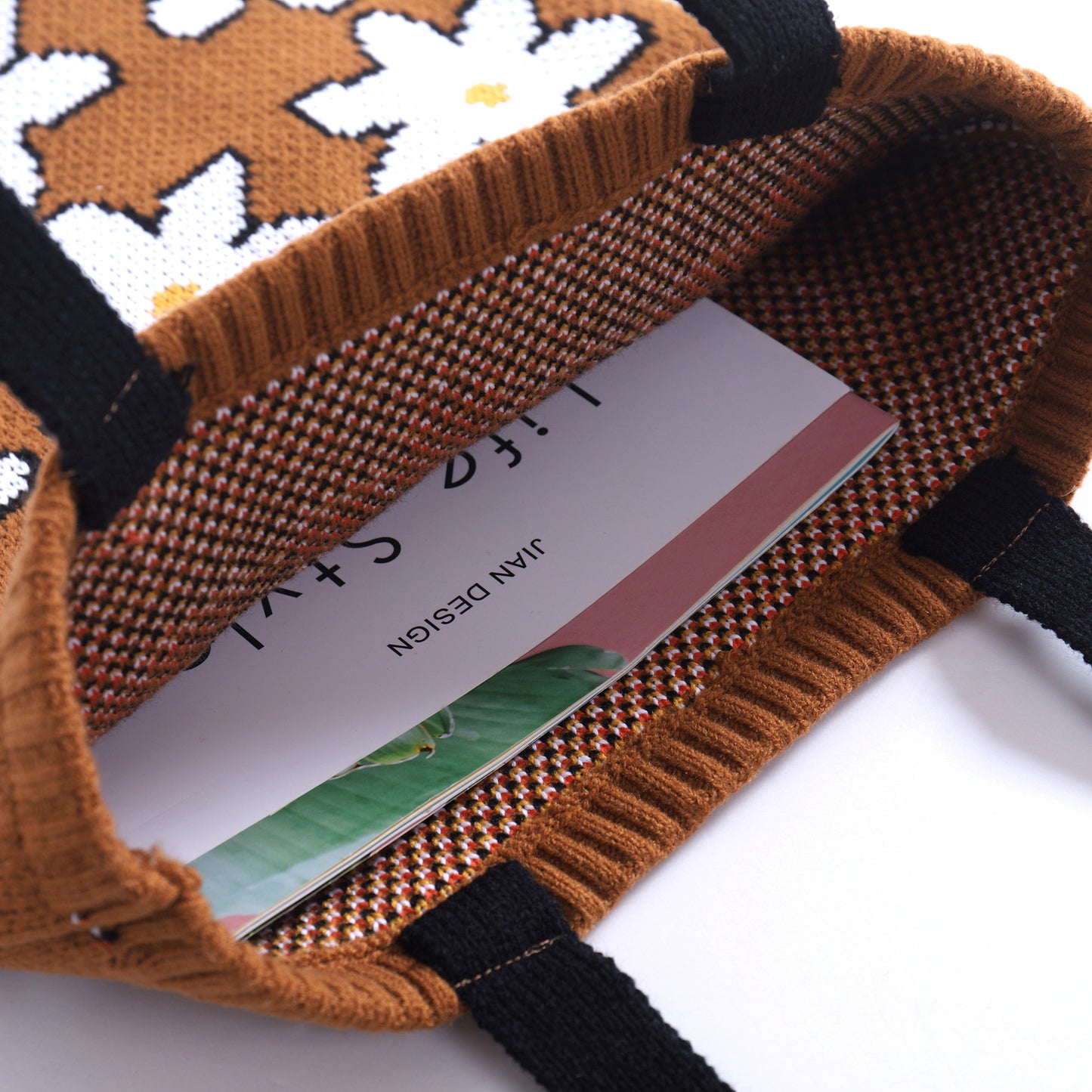 Women's Autumn And Winter Portable Shopping Bag Literary One-shoulder Knitting