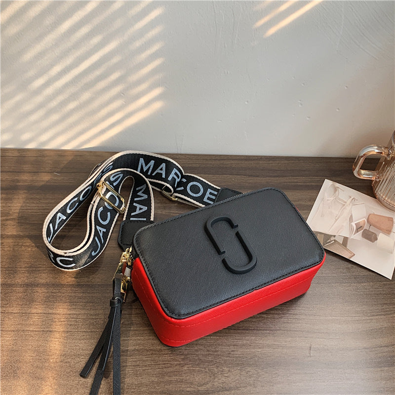 Taske, moderigtig, bred skulderrem, crossbody, lille taske, moderigtig, all-match lille firkantet taske