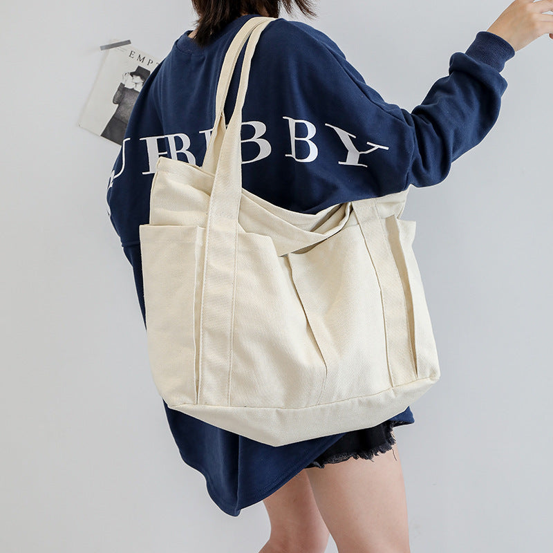 Large Capacity Canvas Bag For Female Students