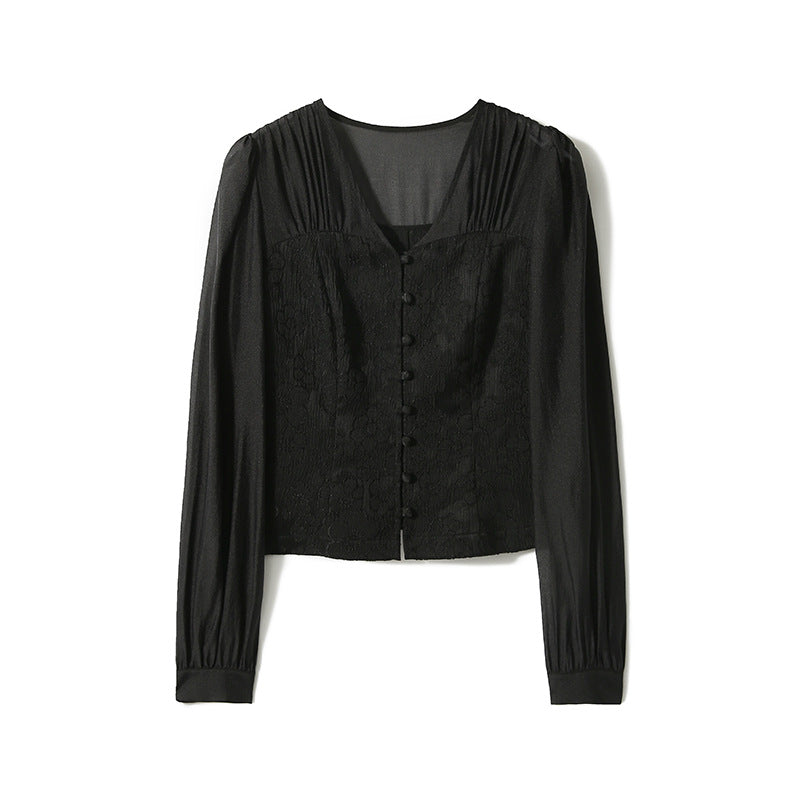 Gentle Trap New Chinese Jacquard Shirt