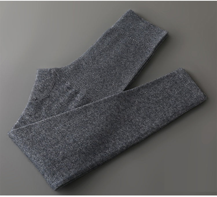 Efterårs- og vinter-dameuld-bukser varme ni-punkts leggings