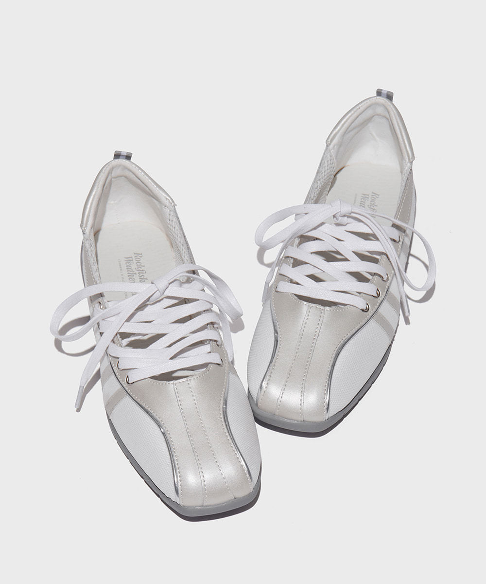Womens Niche Square-toe Ballet Flats With Crisscross Straps