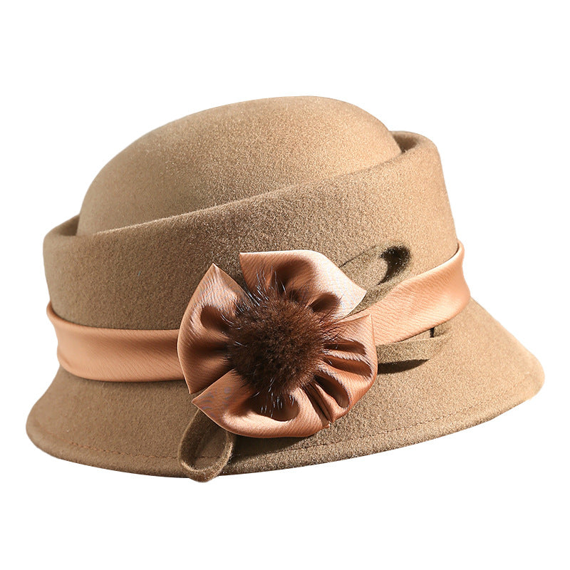 Retro Wool Top Women's Woolen Felt Hat