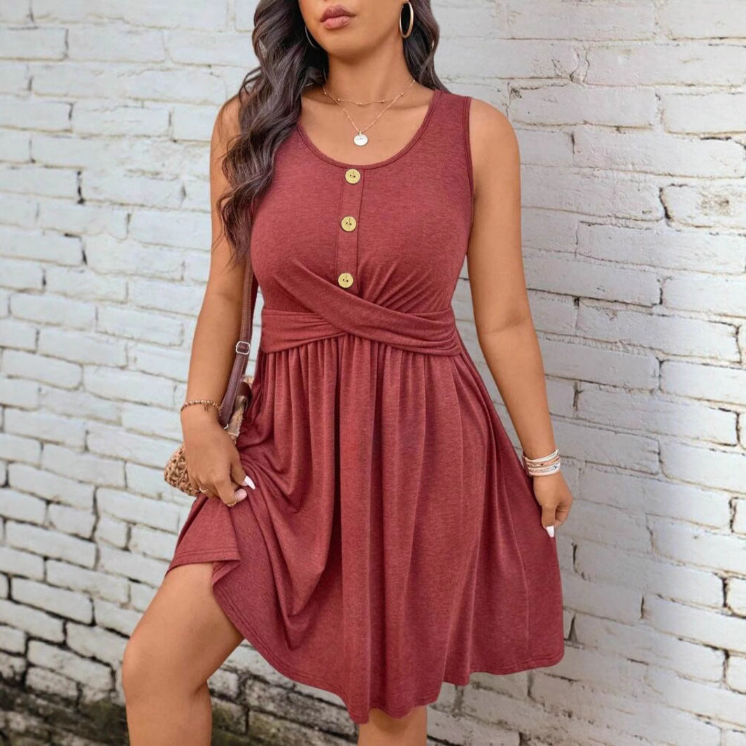 Sleek And Stylish Button-up Dress For Women