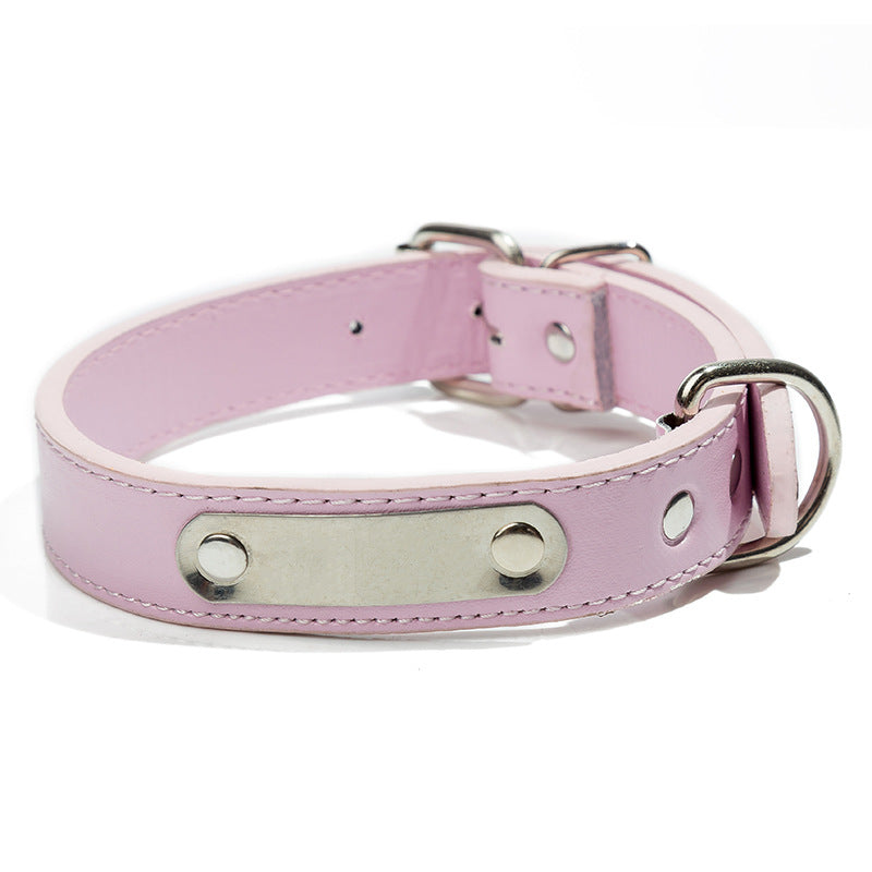 Stainless Steel Laser Engraved Iron Sheet PU Pet Collar